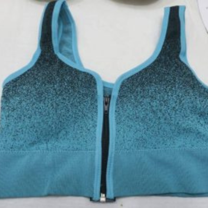 Front zipper blouse and nikker type full underwear bra set