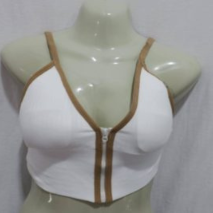Front zipper removable padded bra for regular use